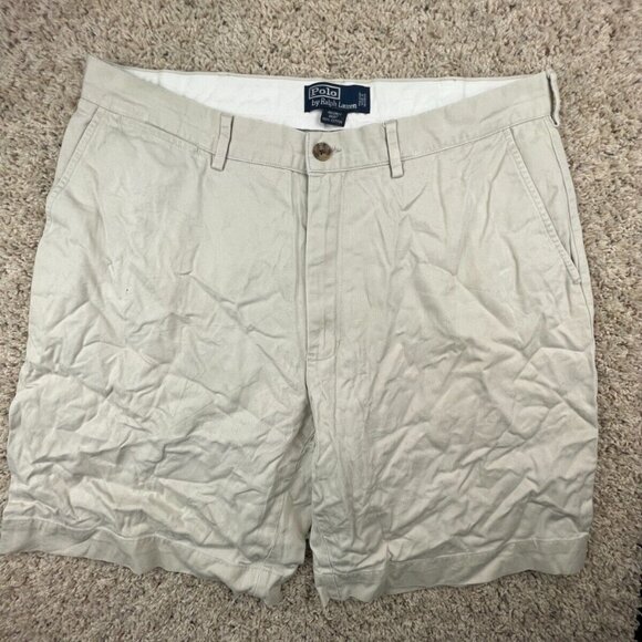 Polo Ralph Lauren Men’s Cotton Shorts Adult Size 36 Beige Prospect Short Chino - Picture 1 of 16
